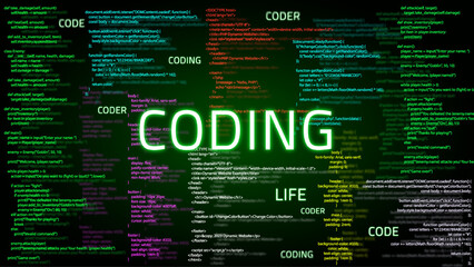 Computer programming coding background