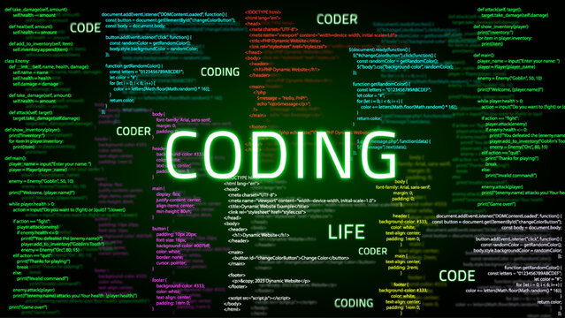 Computer programming coding background