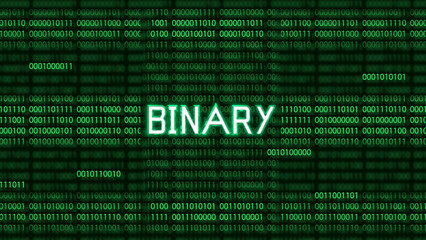 Binary number system computer technology background