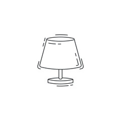 Table lamp line icon. reading lamp thin line icon.
