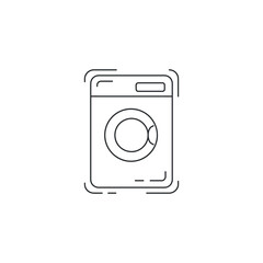 washing machine line icon. washing machine thin line icon.