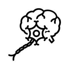 Black line icon for Neurologic