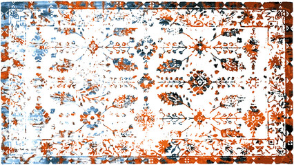 Carpet and Rugs textile design with grunge and distressed texture repeat pattern 
