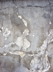 Obraz premium Tekstura. Zniszczony szary tynk na ścianie.