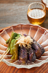 ナスとピーマンの煮浸し