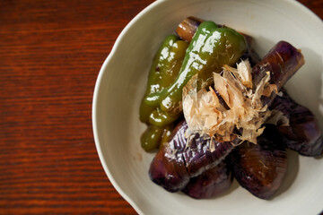 ナスとピーマンの煮浸し