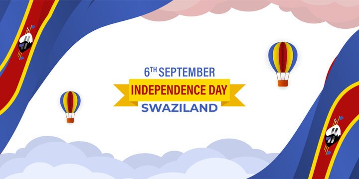 Vector illustration of Swaziland Independence Day social media story feed template