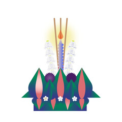 Krathong gradient illustration