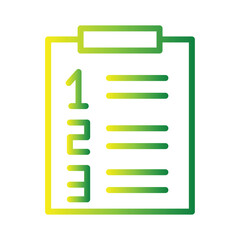 Fototapeta premium Approved Checked File Gradient Icon
