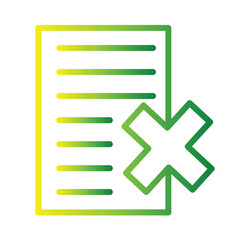 Obraz premium Document Goal Rejected Gradient Icon