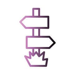 Goal Sign Post Gradient Icon