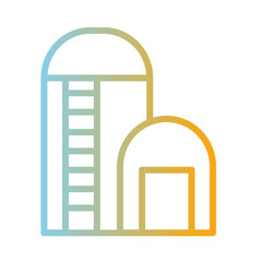 Grain Silo Storage Gradient Icon