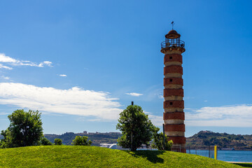 Belem Lighthouse (Farol de Belém) in Lisbon, Portugal