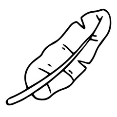 Banana leaf cartoon illustration