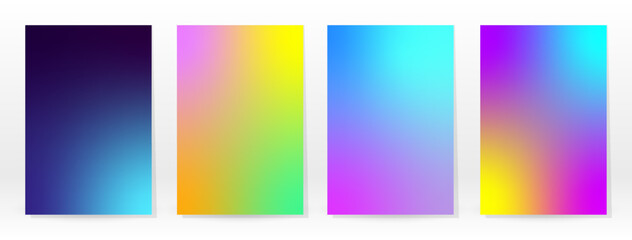 Minimal Poster. Pastel Soft. Rainbow Gradient Set. - 641194200