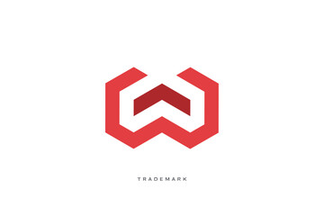 W letter vector trademark brand logo