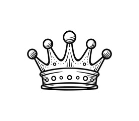 Royal crown isolated king or queen symbol. Vector monarch or emperor headwear, royalty sign
