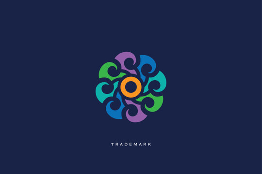 Abstract marketing trading networking vector logo