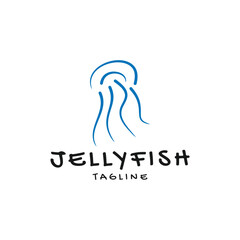 Jellyfish logo design icon vector