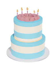 3D cake icons, cartoon desserts, desserts for festivals and birthdays