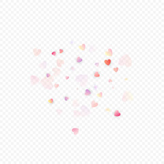 heart love vector confetti frame valentine pink