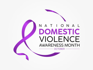 National Domestic Violence Awareness Month Amplifies Voices, Advocacy, and Support for Safety and Well-Being. Vector Illustration Template.