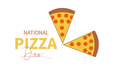 National Pizza Month Celebrates Culinary Delight, Flavor Diversity, and the Joy of Sharing. Vector Illustration Template.