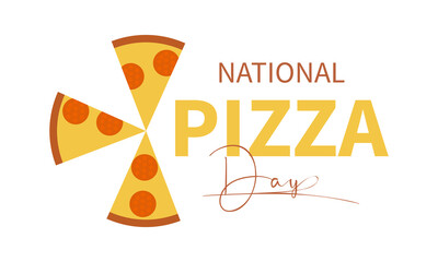 National Pizza Month Celebrates Culinary Delight, Flavor Diversity, and the Joy of Sharing. Vector Illustration Template.