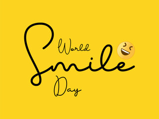 World Smile Day Encourages Smiles, Laughter, and Happiness for a Brighter Tomorrow. Spreading Joy and Positivity Across the Globe Vector Illustration Template.