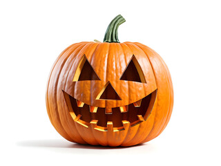 halloween pumpkin isolated in white background ai generated