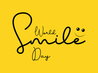 World Smile Day Encourages Smiles, Laughter, and Happiness for a Brighter Tomorrow. Spreading Joy and Positivity Across the Globe Vector Illustration Template.