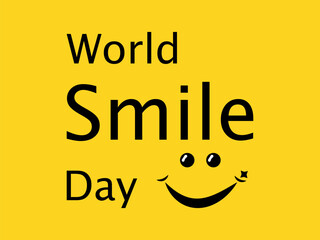 World Smile Day Encourages Smiles, Laughter, and Happiness for a Brighter Tomorrow. Spreading Joy and Positivity Across the Globe Vector Illustration Template.