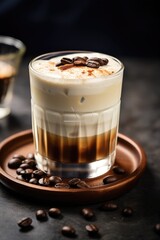 white Russian cocktail coffee beans