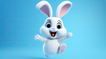 Obraz premium Cute 3D cartoon Rabbit character.