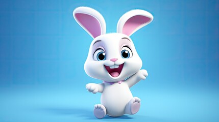 Cute 3D cartoon Rabbit character.