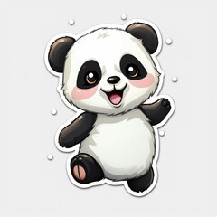 cute panda dancing sticker