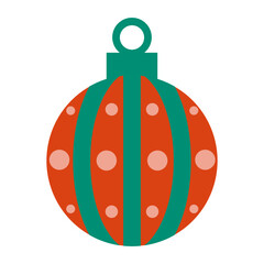 Christmas ball ornament flat illustration