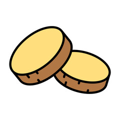 Sliced potato icon