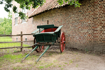 old wooden cart in Bokrijk, Genk, Belgium