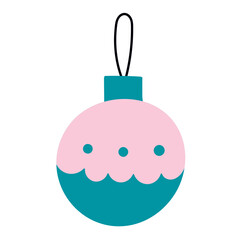 Christmas ornament flat illustration