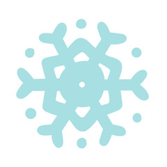 Snowflake flat illustration
