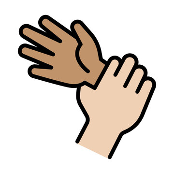 hands putting on glove clip art preview