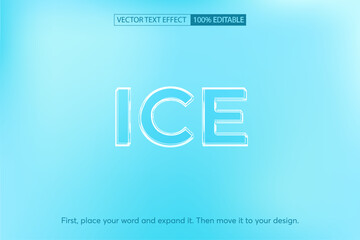 Cold ice style editable text effect