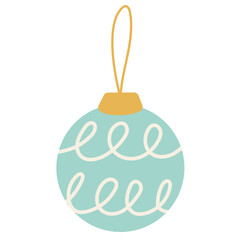 Christmas ornament flat illustration