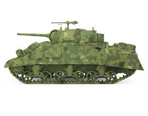 Military Tank Isolated