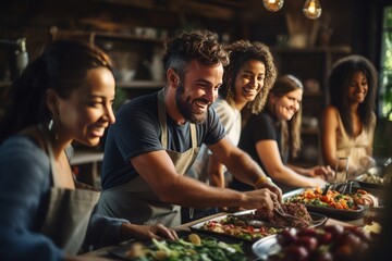  Diverse Group Of People Joyfully Working Together, Generative AI