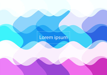 Curve abstract background,transparency blue purple line,Vector Illustration with Color Gradient.