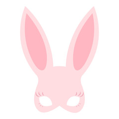 Obraz na płótnie Canvas Bunny mask flat illustration