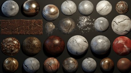 assorted engraved stone tiles texture