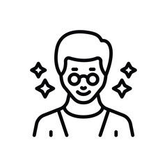 Black line icon for actors